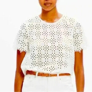 Madewell Eyelet Short Sleeve Top